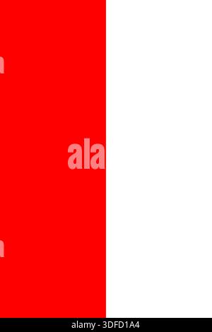 Indonesia vertical flag in official colors, dimensions and aspect ratio. Vector flag symbolizing national pride, identity, heritage, patriotism and authority Stock Vector