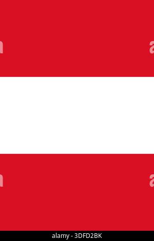 Peru vertical flag in official colors, dimensions and aspect ratio. Vector flag symbolizing national pride, identity, heritage, patriotism and authority Stock Vector