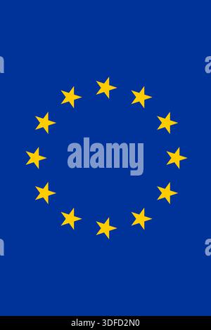 EU flag with yellow stars in a shape of heart on blue background ...