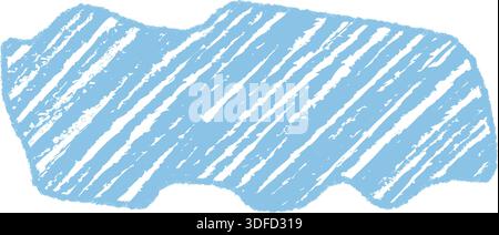Blue Crayon Squiggle Quote Border Sketch Stock Vector