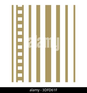 Golden vertical stripes. Bright Vector lines. Sophisticated metallic texture. Professional wall paper. EPS 10. Stock Vector