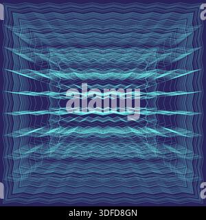 Blue technologies matrix. Sophisticated digital Vector. Extraordinary grid structures. Atmospheric futuristic graphics. EPS 10. Stock Vector