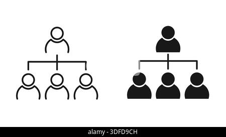 People Connection Icon Design with Linked and Diverse Individuals Stock Vector