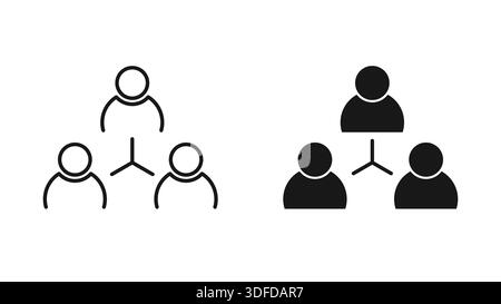 People Network Icon Design with Various Interconnected Nodes Stock Vector