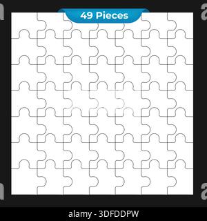 Illustration Vector Design of Blank Puzzle Pieces Stock Vector