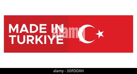 Made in Turkey Stamp Label Stock Vector