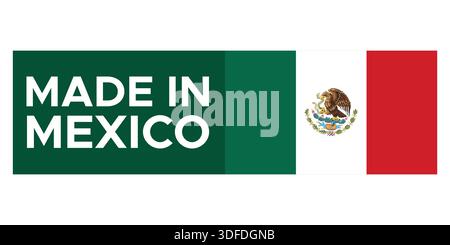 Made in Mexico Stamp Label Stock Vector