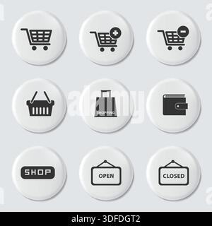 Design Vector with Set of Icons Stock Vector