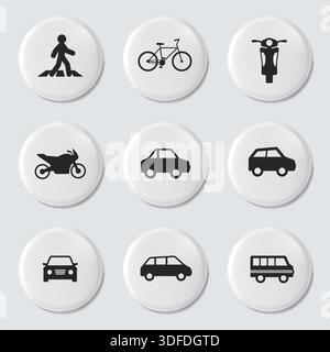 Design Vector with Set of Icons Stock Vector