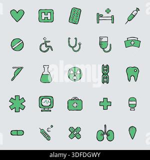 Design Vector with Set of Icons Stock Vector