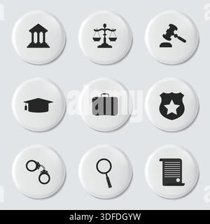 Design Vector with Set of Icons Stock Vector