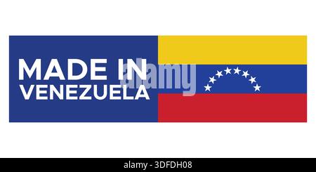 Made in Venezuela Stamp Label Stock Vector