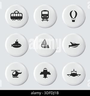 Design Vector with Set of Icons Stock Vector