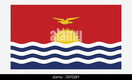 KIRIBATI Flag with Original color Stock Vector