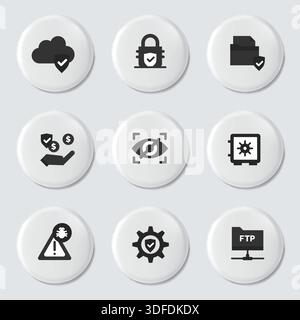 Design Vector with Set of Icons Stock Vector