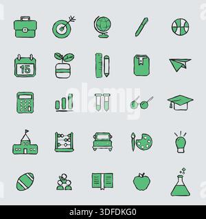 Design Vector with Set of Icons Stock Vector