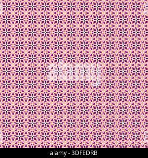Editable elements. Vintage seamless pattern, Stylish Geometric Background, Abstract Repeat Pattern, Illustration, Vintage Design, Geometrical Flowers. Stock Vector