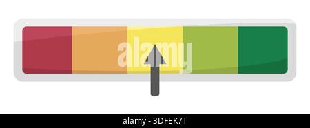 Rating slider icon. Scale progress element. Value adjustment symbol. Vector indicator. Stock Vector