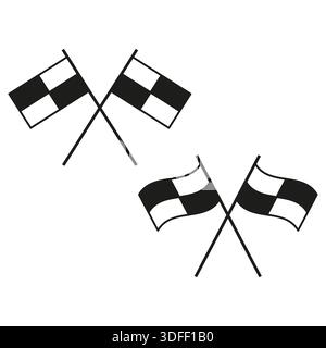 Checkered flag icon. Racing sport symbol. Competition winner Vector. Finish line. EPS 10. Stock Vector