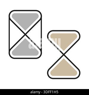 Hourglass time icon. Sand watch vector. Countdown timer symbol. Glass measurement tool. EPS 10. Stock Vector