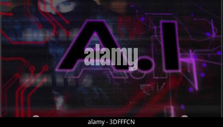 Displaying large letter A Stock Photo