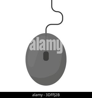 Electronic peripheral icon. Professional technological Vector. Sophisticated scroll mechanism. Indispensable computing accessory. EPS 10. Stock Vector