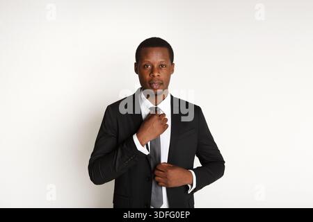 Handsome african business man posing isolated Stock Photo