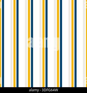 Stripes Seamless Pattern With Blue and Yellow Color Design Stock Vector