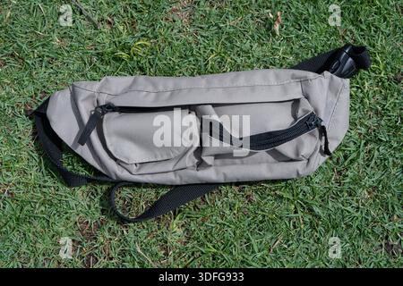 Fanny pack on the floor Stock Photo