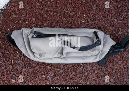 Fanny pack on the floor Stock Photo