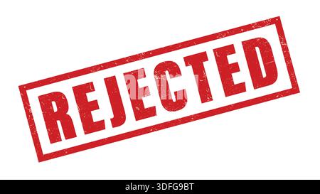 Vintage REJECTED Stamp with Grunge Texture Isolated on White Background Stock Vector
