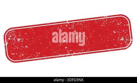 Blank Vintage Stamp with Grunge Texture Isolated on White Background Stock Vector