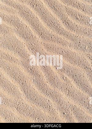 abstract textured background of flat rippled golden sand surface Stock Photo
