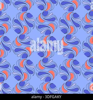 Fluid Organic Shapes Seamless Pattern Background Stock Vector
