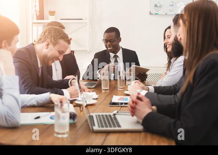 Engaged Team Meeting in Modern Office Environment Focused on Collaboration and Innovation Stock Photo
