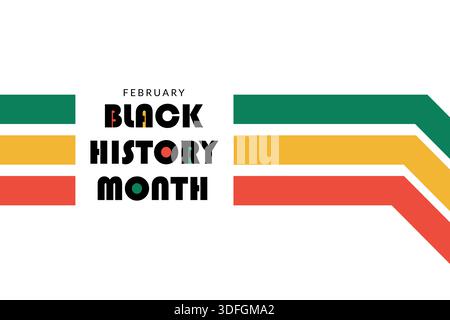 Black History Month is celebrated. Abstract shape. Vector illustration design graphic Stock Vector