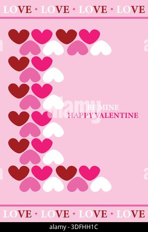 Modern abstract heart illustration with bold shapes and smooth gradients, perfect for trendy Valentine backgrounds and digital designs Stock Vector