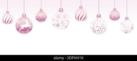 Vector Christmas And Happy Holidays Background Illustration With Christmas Balls And Text Space. Stock Vector