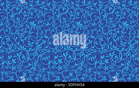 Horizontally And Vertically Repeatable Seamless Vector Botanical Pattern Illustration. Stock Vector