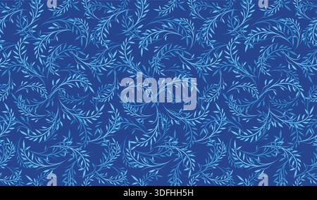 Horizontally And Vertically Repeatable Seamless Vector Botanical Pattern Illustration. Stock Vector