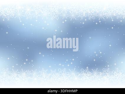 Seamless Abstract Snowflakes Vector Background Illustration. Horizontally And Vertically Repeatable. Stock Vector