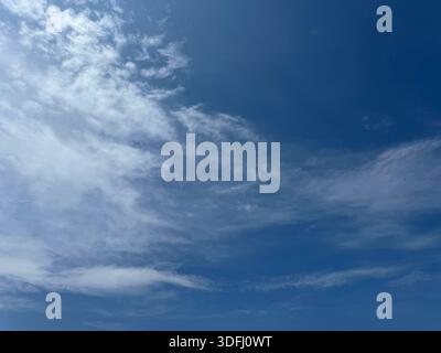 White clouds in blue sky Stock Photo