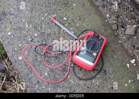 Electrical multimeter tool, for electricity works safety Stock Photo