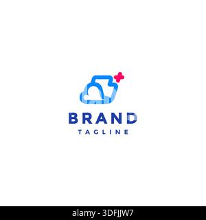 Cloud Medical Document logo Icon design. Cloud Storage of Medical Documents Logo Design. Stock Vector