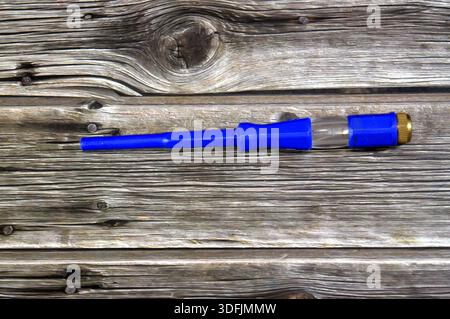 Electroprobe, a voltage tester screwdriver, a standard screwdriver with an internal resistor and neon lamp to safely test for the presence of AC volta Stock Photo