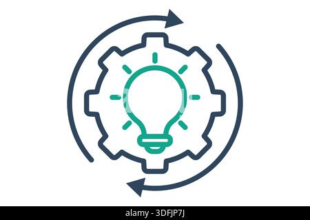 Process icon. line icon style. icon related to creative process. creativity elements vector illustration Stock Vector