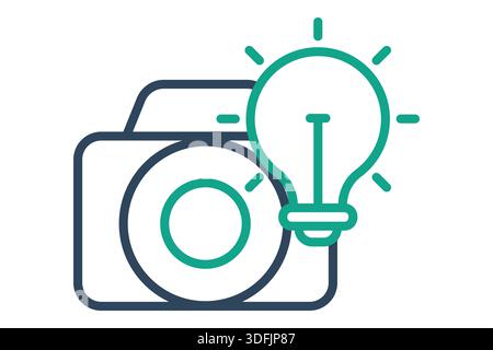 Photography icon. line icon style. icon related to creative eye. creativity elements vector illustration Stock Vector