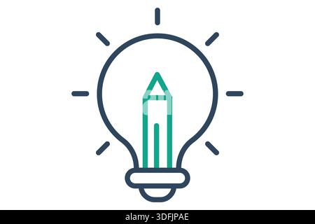 Project icon. line icon style. icon related to creative project. creativity elements vector illustration Stock Vector