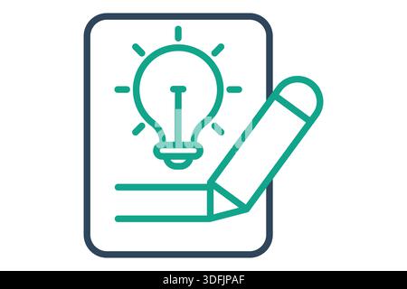 Writing icon. line icon style. icon related to sketching, writing, creative project. creativity elements vector illustration Stock Vector