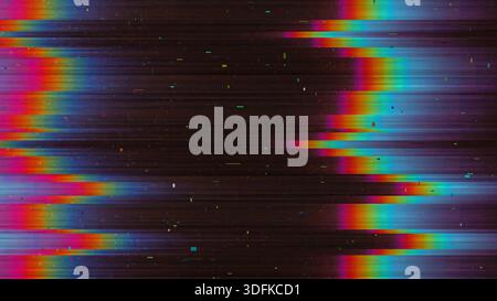VHS Glitch Screen Effect. Abstract Technology Vector Background in Retro Style Stock Vector